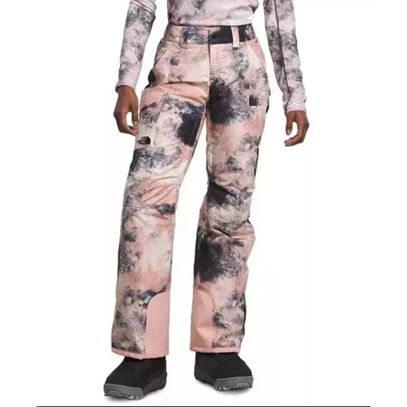 The North Face Womens Plus Freedom Insulated Pants 1X Reg Pink Moss Snow Pants - Picture 1 of 14